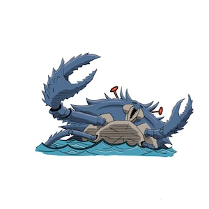 Seemonster/Krabbe Seekarte Seemonster