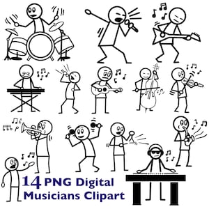 Músicos Ultimate Clipart PNG pack