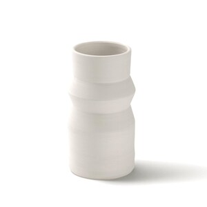 LIVLIG Handgefertigte Vase weiß, Trockenblumenvase, Keramikvase, Dekovase, Tischdeko, Bodenvase, Höhe: 25cm