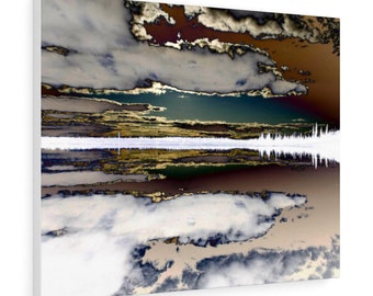 Abstrakcyjna unikalna sztuka ścienna na płótnie rozciągniętym 30″ × 24″