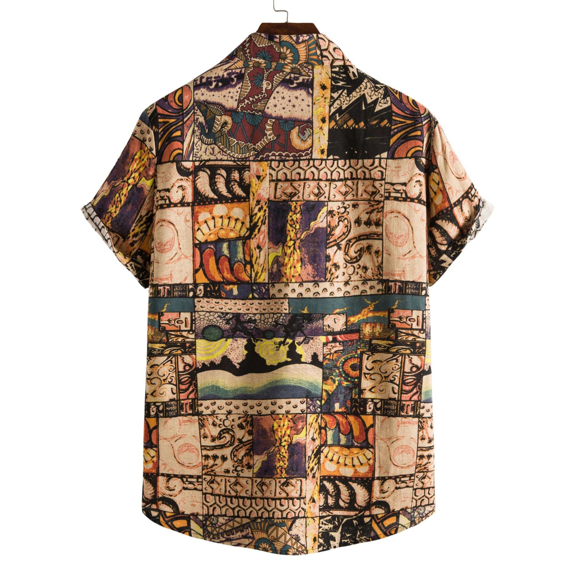 Casual Print Shirt for Men Men's Short Sleeve Button up - Etsy