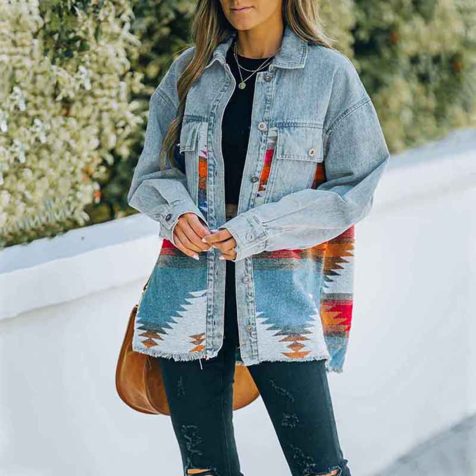 aztec cropped jacket