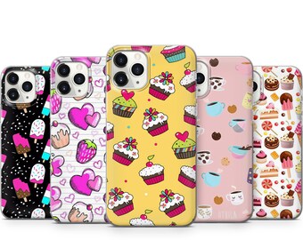 Сupcake phone case for iPhone 13 12 11 X XS 8 7 6 Se2020 Samsung S22 S21 S20 S10 A10 A12 A31 A32 A51 A52 A71 A72 Huawei P10 P20 P30