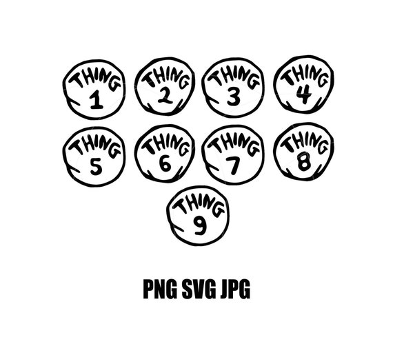 Thing 1 Thing 2 SVG Cut Filething Svg File for Cricutthing - Etsy Australia