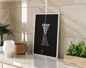 Snap Out Of It Arctic Monkeys Inspired Music Lyric Print Modern Typography Wall Art Poster Unframed A3 A4 Indie Rock Home Decor