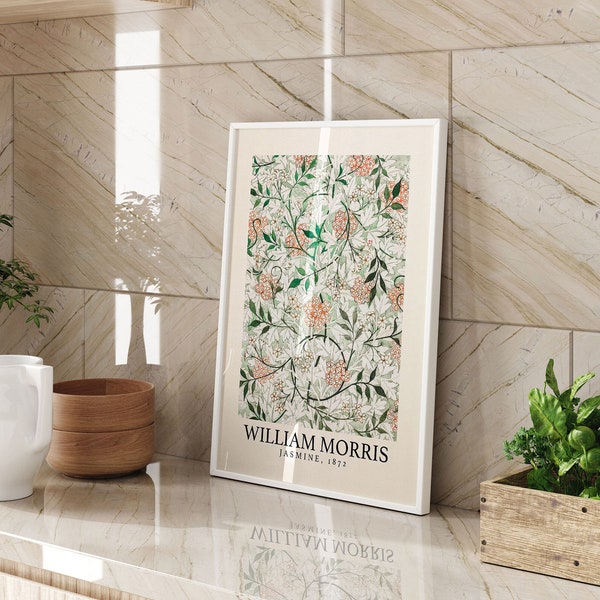 William Morris Print, William Morris Poster, Vintage Poster, Vintage Decor, Exhibition Poster, Wall Art Print, Textiles Print, A4 A3 A2