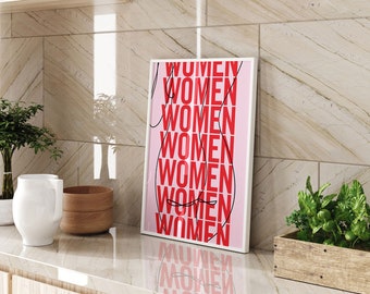 Women Empowerment Wall Art Print Feminist Quote Living Room Decor Modern Typography Black White Home Office Girl Power Gift