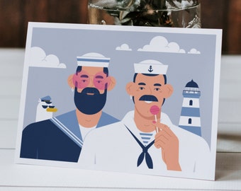 Sailors  (postcard/poster/print)