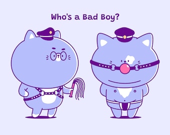 Who's a Bad Boy? (postcard/poster/print)