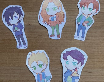 Stardew Valley Bachelor Stickers - Sebastian- Elliot- Alex- Shane- Sam