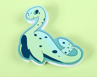 Lil Nessie - Pegatinas con estampado de lámina azul