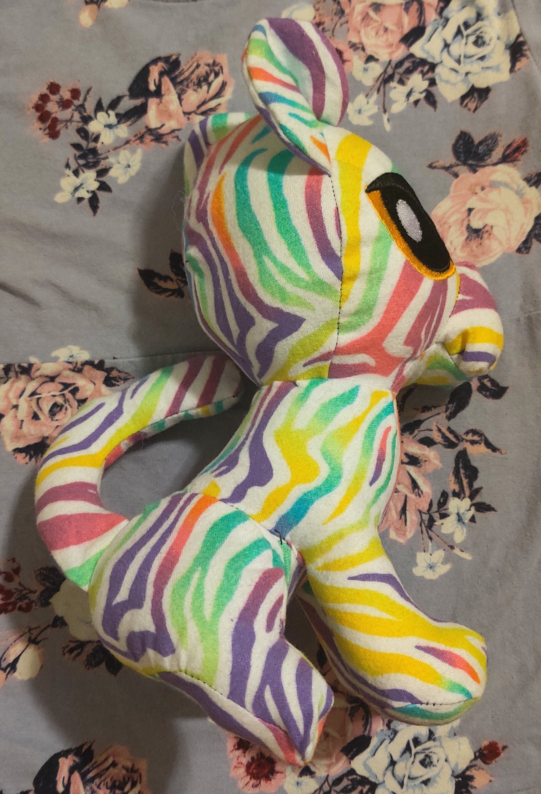 Rainbow Tiger Plush Etsy