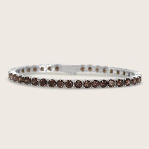 MARIA Tennis Bracelet 14K White Gold CZ Sparkly