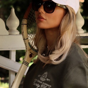 Country Club Tennis Baseball Cap Vintage Style Old Money Retro Athleisure Sportswear Nice Cream London image 5