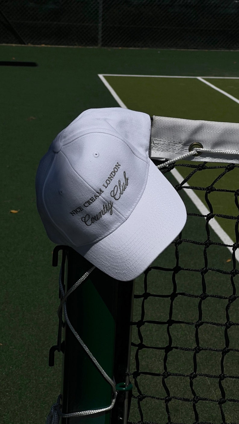 Country Club Tennis Baseball Cap Vintage Style Old Money Retro Athleisure Sportswear Nice Cream London image 4