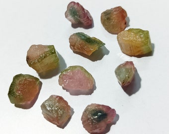 100% top quality Natural Beautiful Watermelon Raw Crystal Pink Tourmaline erdelite Rough From Madagascar 5 mm 10 mm approx. wholesale price