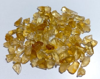 Raw Citrine Crystal, Natural Madeira Citrine Quartz, AAA Cut Grade Rough From Brazil, 5-10 mm Size, November Birthstone, Wire Wrapping