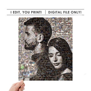anniversary | photo mosaic | gift for parents | 60 year anniversary | photo collage | 60 years married | keepsake | digital download