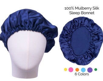 Pure Silk Sleep Bonnet, Unisex Sleep Bonnet Cap, 100% Pure Mulberry Silk Sleep Cap, Hair Care Accessories