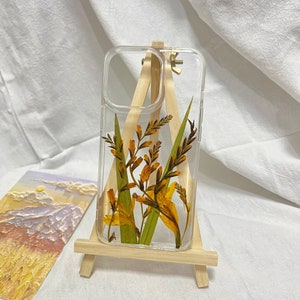 Real dried pressed flower phone case, Pressed flower clear case, Handmade iPhone Case, Flower gifts for her