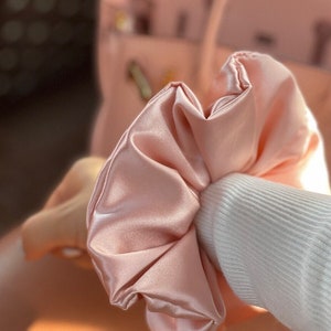 Pure Silk Scrunchie | 2.3‘’ Wide Large Size Scrunchie | Mulberry Silk Hair Ties | Hair Care | Luxury Silk Hair Accessories | Wedding Gifts