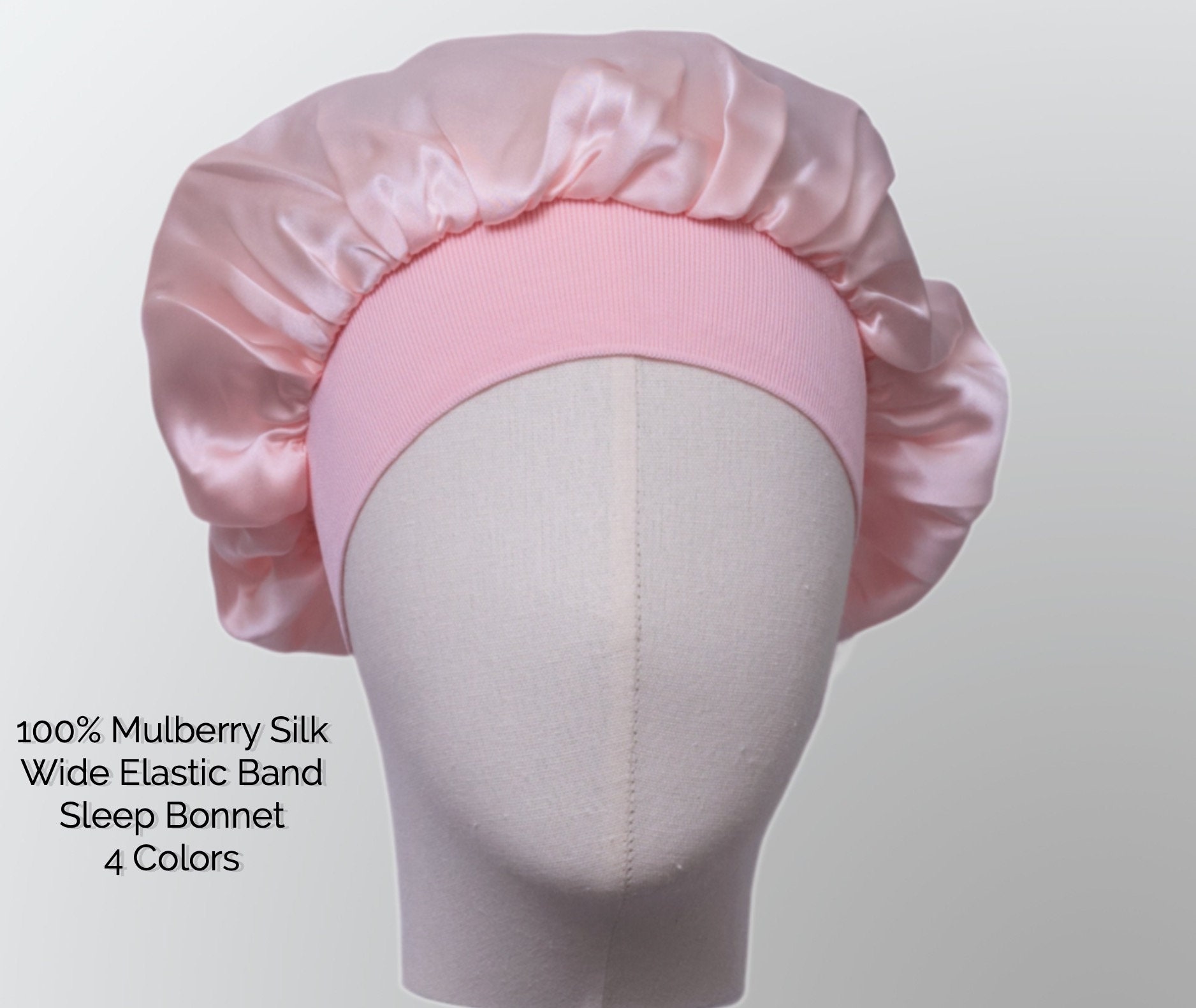 Kweenie's customized mixed colors hair bonnet(black & pink