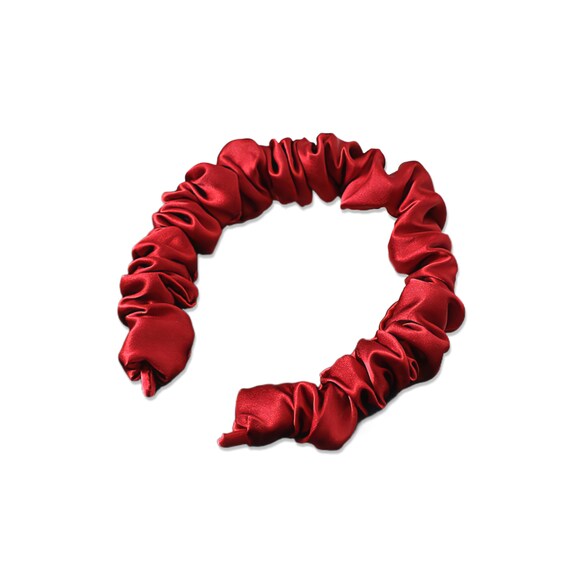 Silk Ruffled Headband, 100% 6A Grade Mulberry Silk Hair Band  display picture 1