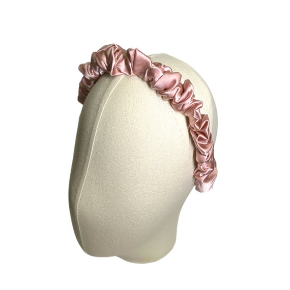 Silk Ruffled Headband, 100% 6A Grade Mulberry Silk Hair Band 