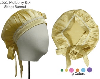 Silk Bonnet | 6A Grade Pure Silk Hair Cap | Silk Sleep Cap | HairWrap | Super Soft and Comfortable Silk Bonnet Hair Protecting Night Cap