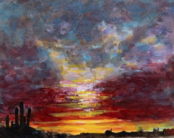 Magical Sunset, limited edition signed giclee print