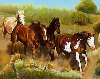 Wild Horses, limited edition signed giclee