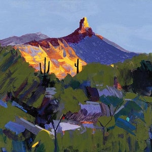 View of Pinnacle Peak in Winter, limited edition signed giclee