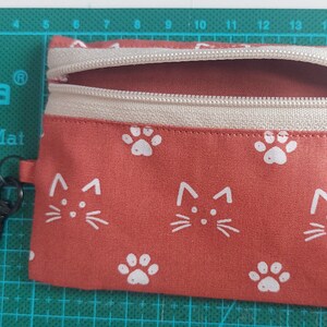 Katzenkopf und Pfoten Geldbeutelchen