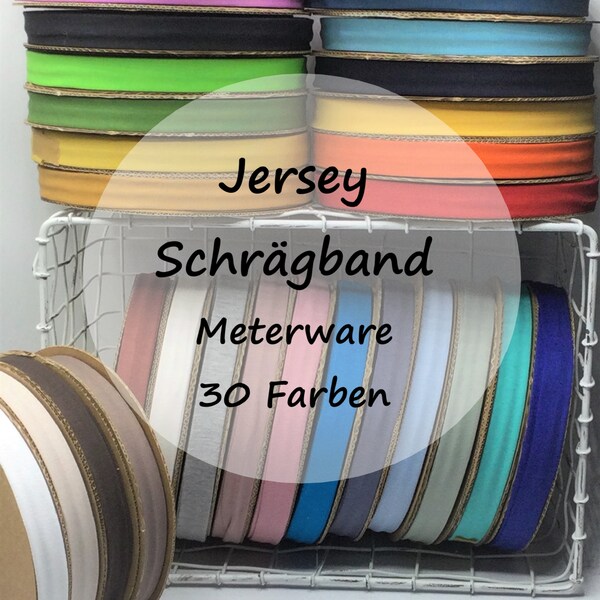 Schrägband Jersey | 20 mm | uni | viele Farben | Meterware | ab 2 m | 1,50 EUR/m