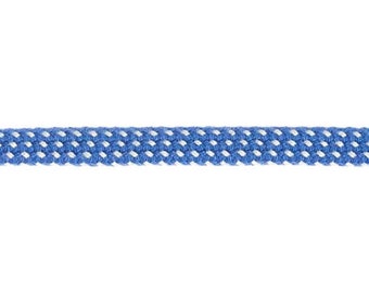 Flachkordel | Hoodieband | 10 mm | blau-weiß | ab 1 m - 2,30 EUR/m