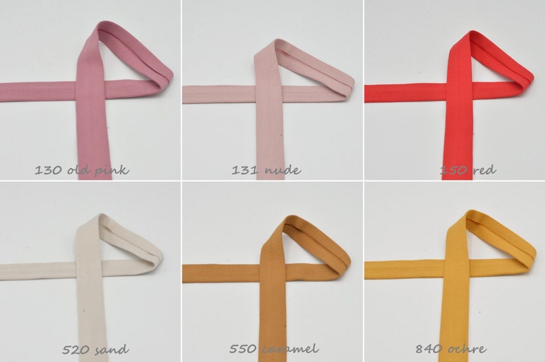 Schrägband Jersey 20 mm uni viele Farben Meterware ab 2 m 1,50 EUR/m afbeelding 4