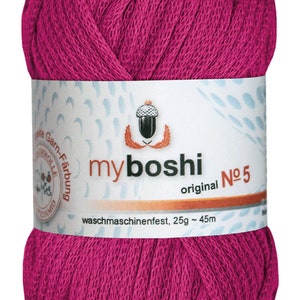 Myboshi No.5 Wolle 25 g verschiedene Restfarben 562 magenta