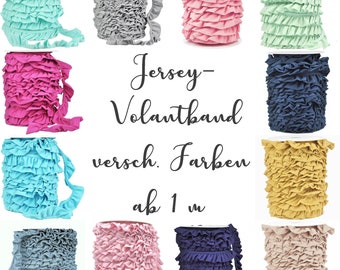 Volantband Jersey | viele Farben | ab 1 m | 2,75 EUR/m