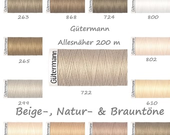 Gütermann Allesnäher Nähgarn | 200 m | Beige-, Natur- & Brauntöne