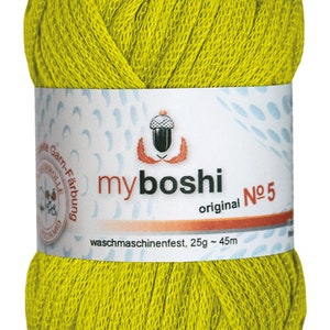 Myboshi No.5 Wolle 25 g verschiedene Restfarben 515 avocado