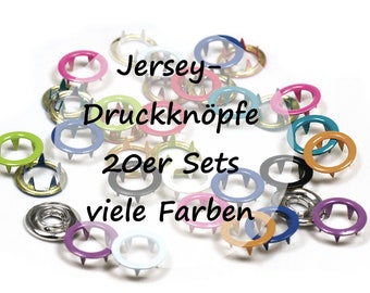 Jerseydruckknöpfe / 11 mm / 20er Sets / viele Farben