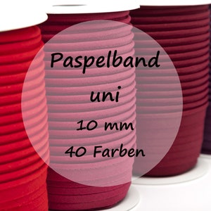 Paspelband uni 10 mm 41 Farben Meterware 3 m 1,00 EUR/m Bild 1