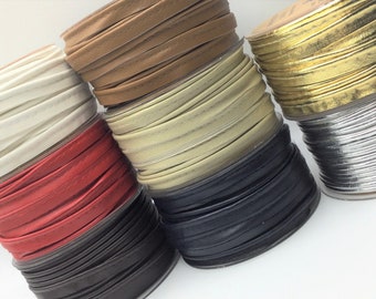 Kunstlederpaspel | 8 Farben | 10 mm breit | (2 m - 1,50 EUR/m)