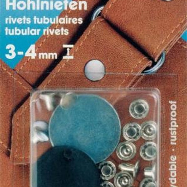 Hohlnieten 3-4 mm mit Werkzeug Prym 403150