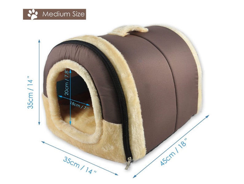 Igloo Dog House Portable Cat Igloo Bed With Removable Etsy