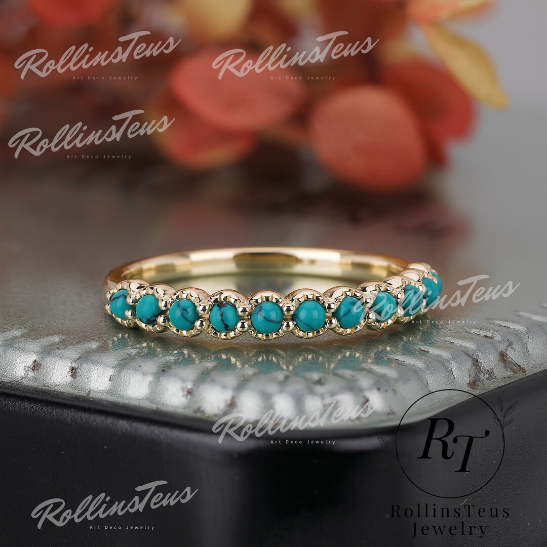 Lab Turquoise Ring Promise Ring Anniversary Ring Handmade Ring Wedding ...