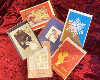 Weihnachtliche Postkarte, verschiedene Ausführungen