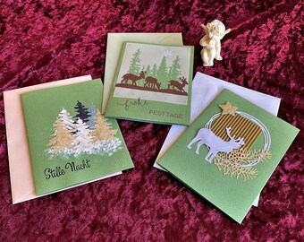 Weihnachtliche Postkarte "Wald", verschiedene Ausführungen