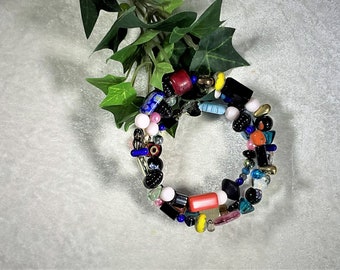 Armband "Kunterbunt", Spiralarmband, Memory Wire