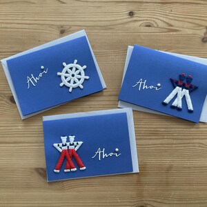 Karte "Ahoi" mit Umschlag